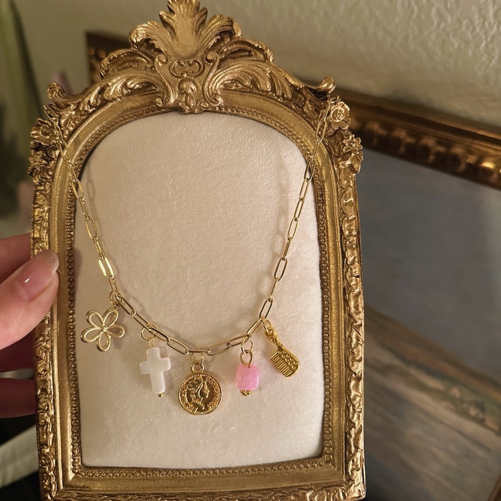 18k Gold Plated Charm Necklace
